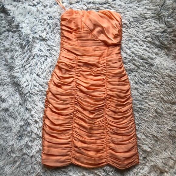 H&M Ruched Short Fitted Bodycon Formal Cocktail Dress - Picture 2 of 7